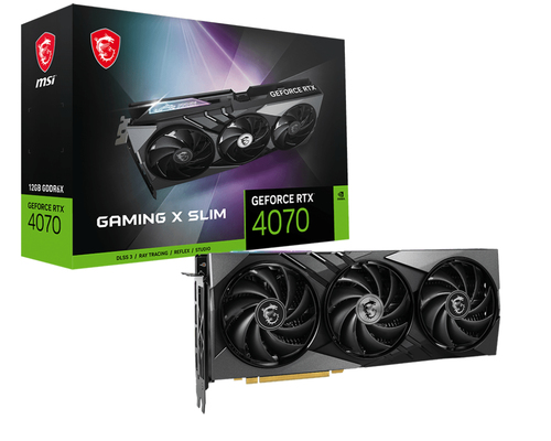MSI GAMING GEFORCE RTX 4070 X SLIM 12G видеокарта NVIDIA 12 GB GDDR6X
