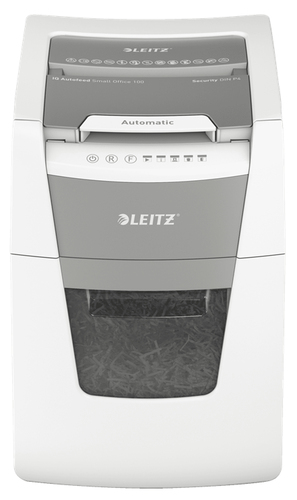 Leitz IQ Autofeed Small Office 100 Automatischer Aktenvernichter Partikelschnitt P4 – Foto 4 von 11