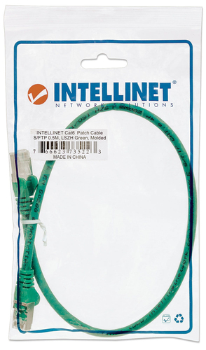 Intellinet Patchkabel RJ45 S/FTP Cat6 koper LSOH 0,5m groen, afbeelding 5