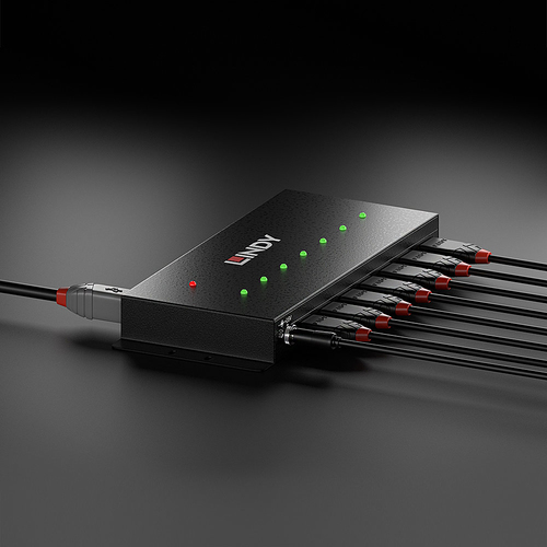 Lindy 43128 7 Port USB 3.0 Metall Hub Black USB 3.0 hub multi-port... - image 5