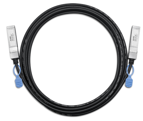 Zyxel DAC10G-3M InfiniBand un optiskās šķiedras kabelis SFP+ Melns