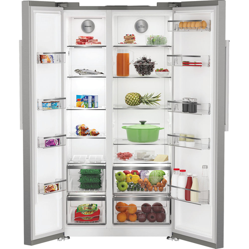 Hotpoint HPG2 6592 XP4UK Frost Free American Fridge Freezer - Silver - E Rated, Silver - image 4