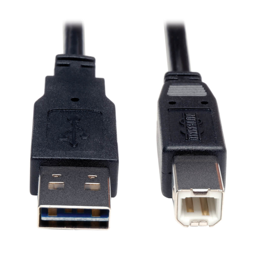 UR022-003 El cable de alta velocidad USB 2.0 de Tripp Lite de 3 pies es reversible de A a BM / M