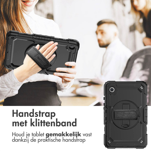 Accezz Rugged Backcover Shoulder Strap Samsung Galaxy Tab A9 Tablethoesje Zwart, afbeelding 4