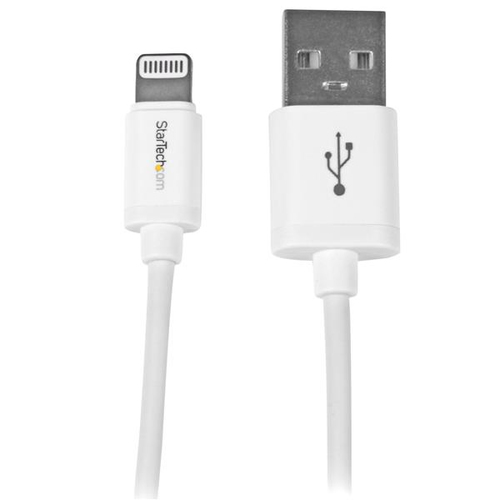 USBLT1MW CABLE 1M LIGHTNING APPLE IPOD  IPAD IPHONE 5 A USB 20 BLANCO