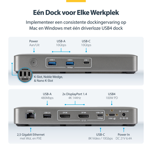 StarTech.com 208UE-USB4-DOCK - USB4 Docking Station, afbeelding 2