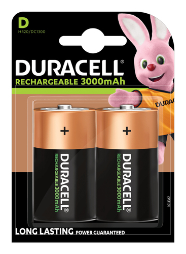 Duracell D-type Batterier til generelt brug (genopladelige) 2200mAh 2