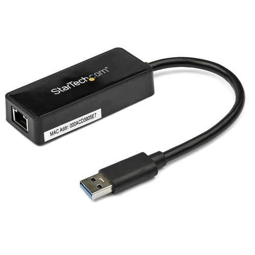 USB31000SPTB TARJETA ETHERNET 1 PUERTO RJ45  EXTERNA USB 30 CON USB NEGRO