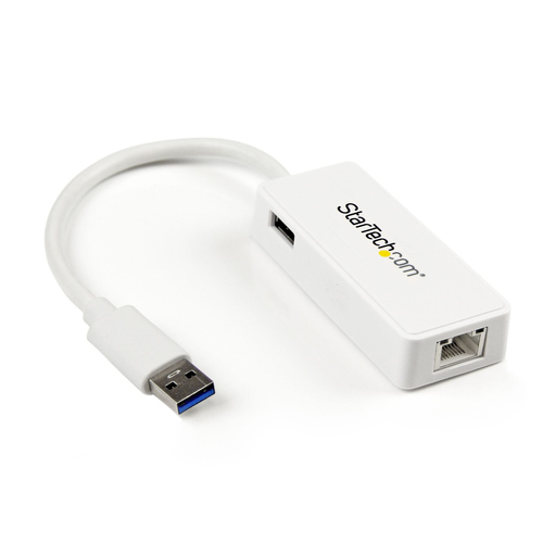 TARJETA ETHERNET 1 PUERTO RJ45  EXTERNA USB 30 CON HUB BLANCO - USB31000SPTW