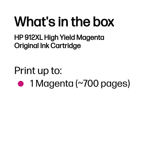 HP 912XL Original Ink Cartridge High Yield Magenta 3YL82AE - image 3