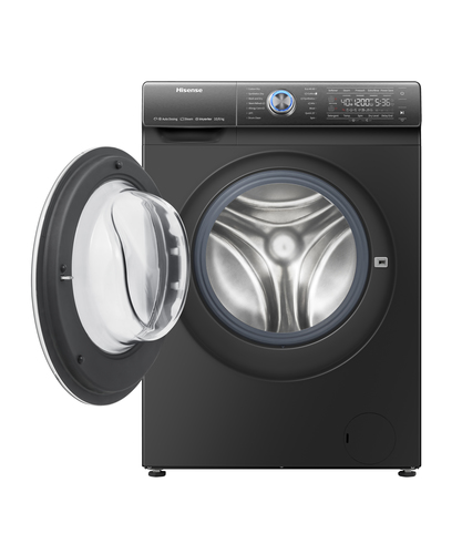Hisense WDQR1014EVAJMB washer dryer Freestanding Front-load Black, Stainless steel – image 4