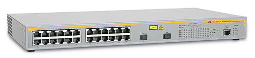 Allied Telesis Layer 2+ Switch w/ 24 ports of 10/100/1000Base-T & 2 combo GBIC
