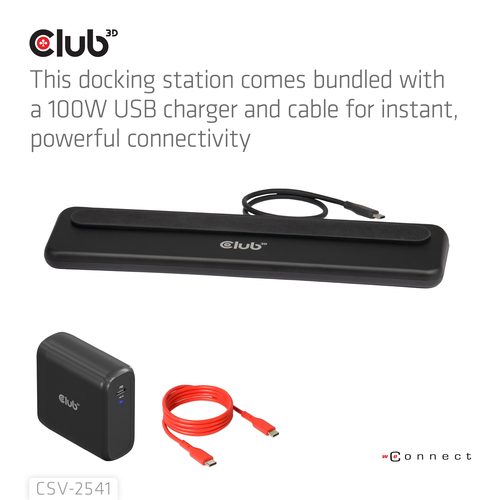 Club 3D 12-1 USB-C Triple Display PD3.0 100W Docking Station + Charger dockingstation, afbeelding 8