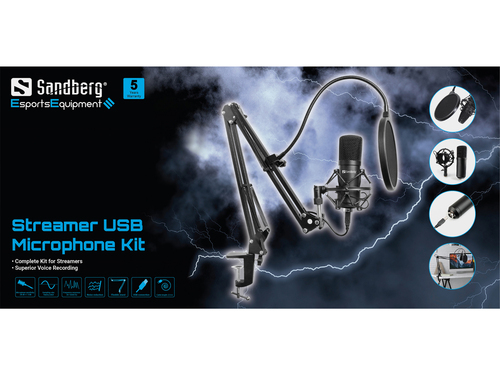 Sandberg Streamer USB Microphone Kit, afbeelding 3