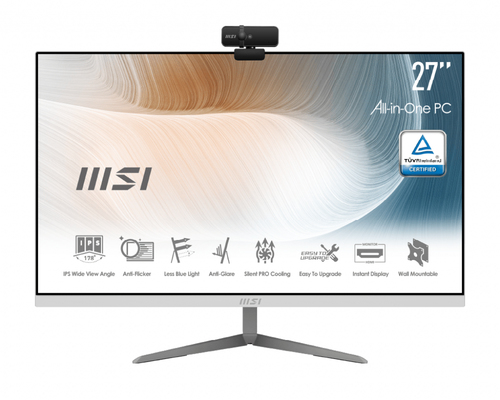 MSI Modern AM271 11M-027EU Intel® Core™ i5 i5-1135G7 68,6 cm (27") 1920 x 1080 пикселей ПК все в одном 8 GB DDR4-SDRAM 512 GB Твердотельный накопитель (SSD) Windows 10 Home Wi-Fi 6 (802.11ax) Белый