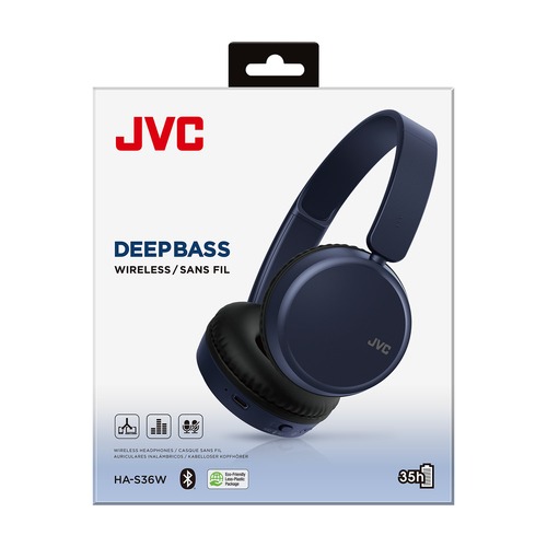 JVC HA-S36W bluetooth On-ear hoofdtelefoon blauw, afbeelding 7