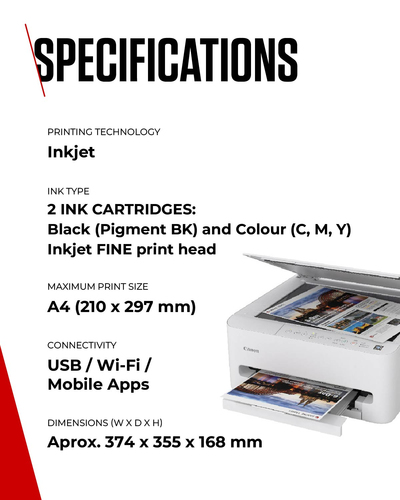 Canon Pixma TS4150i 3-in-1 Wireless Colour Inkjet Printer 7181C008 - image 6
