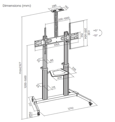 Equip 650631 - TV-trolley, afbeelding 7