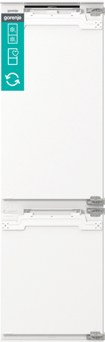 Gorenje Integrerat kyl /frysskåp utformat för att passa in i standardkök. Multiflow 360° säkerställer jämn kylning, medan NoFrost Dual förhindrar isbildning uta