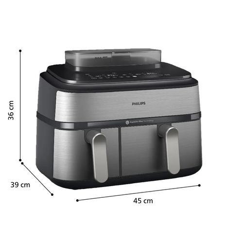 Philips Airfryer 5000 Series Dual Basket NA555/00, afbeelding 7
