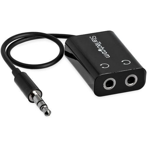 StarTech.com Black Slim Mini Jack Headphone Splitter Cable Adapter – image 4