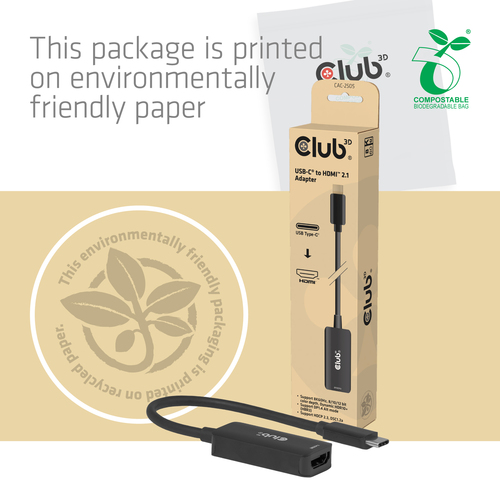 Club 3D CAC-2505 USB-C naar HDMI 2.1 Adapter 8K60Hz, afbeelding 8