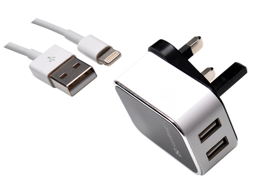 Sandberg AC Charger Lightning Dual2A UK