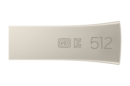 Samsung Bar Plus USB 3.2 Memory Stick - 512 GB, Champagne Silver, Silver/Grey - image 2