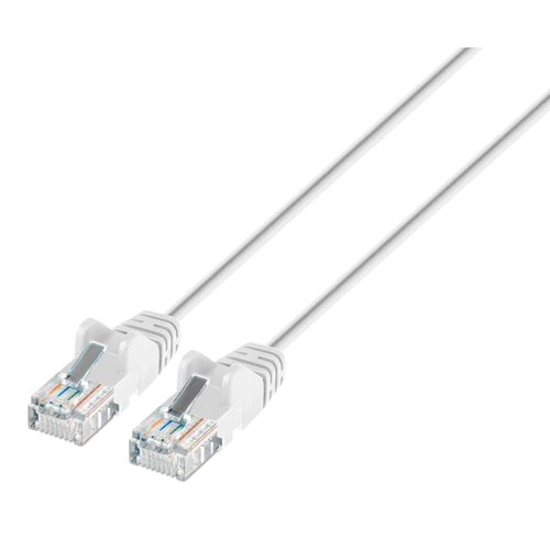 CAT6A U/UTP SLIM NETWORK PATCH CABLE, 3 FT., WHITE