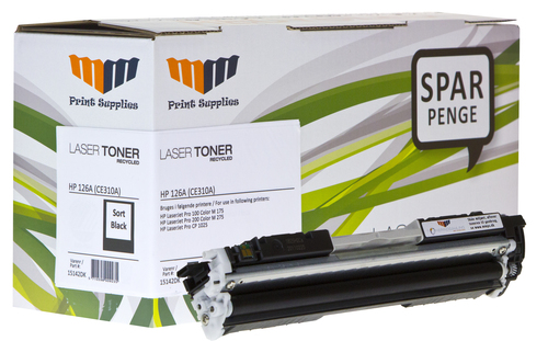 MM Black Laser Toner - HP 126A (CE310A) - For HP LaserJet Pro