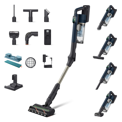 Philips XC7383/10 stick vacuum/electric broom 3-in-1 stick vacuum Battery Dry&wet HEPA Bagless Blue