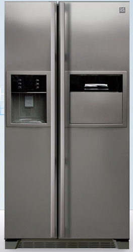 Daewoo FRN-U20GFV side-by-side refrigerator Freestanding Grey