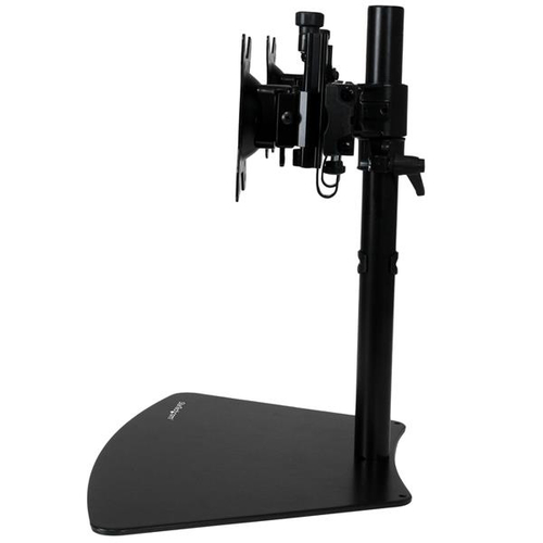 StarTech.com Dual Monitor Mount - Supports Monitors 12 to 24 - Adjustable - VESA Monitor Stand for Desk - Low Profile Base - Horizontal - Black (ARMBARDUO) Stativ LCD display 24 – billede 2
