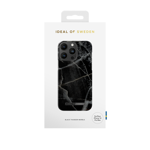 iDeal of Sweden Printed Case iPhone 14 Pro Max Black Thunder Marble – image 2