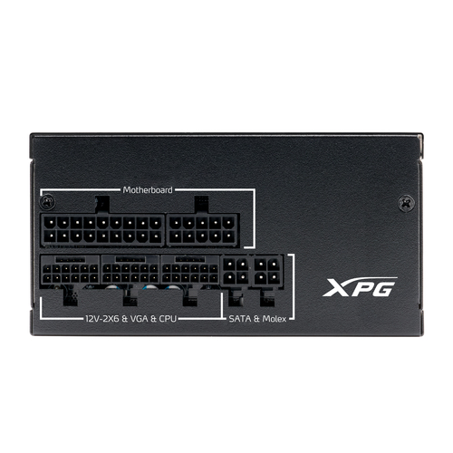 XPG PYMCORE 750w SFX GOLD, 750 W, 100 - 240 V, 50/60 Hz, 10 A, 20 A, 62,4 A, afbeelding 4