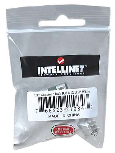 Intellinet JACK RJ11 RJ12 KEYSTONE DE IMPACTO BLANCO imagen 2