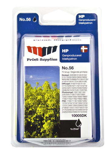 MM Black Inkjet Cartridge - Replaces HP No.56 (C6656AE)