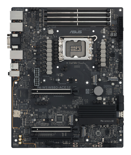 ASUS Pro WS W880-ACE SE Mainboard - Intel W880 - Intel LGA1851 - DDR5 RAM - ATX – Foto 9 von 10