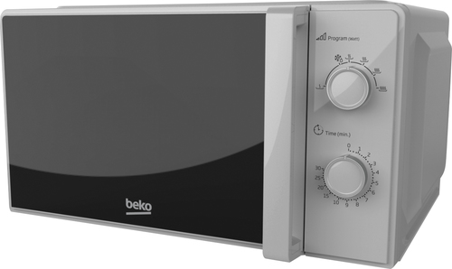 Beko Compact Solo MOC20100SFB 20 Litre 24cm High, Freestanding Small Standard Microwave Oven - Silver - image 1