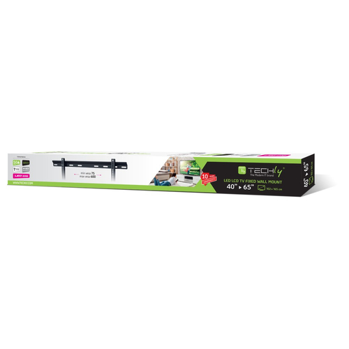 Techly wall mount Ultra Slim voor LCD/LED TV 40-65" zwart, afbeelding 2