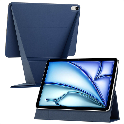 ACCEZZ – High Stand Tablet Case – Bookcase 11″ – Kunst­leder – Magnetische bevestiging – Verstelbare stand – donkerblauw