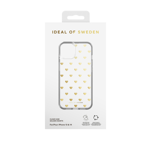 iDeal of Sweden Clear Case iPhone 13 / 14 Golden Hearts – image 2