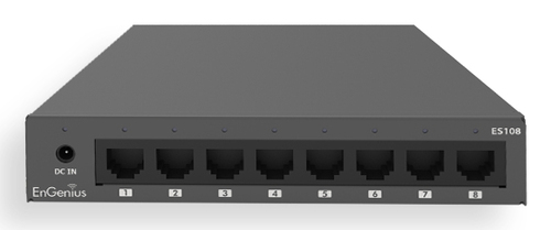 EnGenius ES108 сетевой коммутатор Неуправляемый Gigabit Ethernet (10/100/1000) Черный