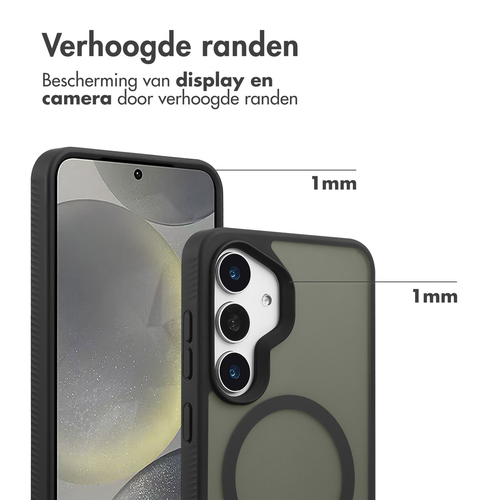 Accezz Rugged Frosted MagSafe Backcover voor Samsung Galaxy S25 Telefoonhoesje Zwart, afbeelding 7
