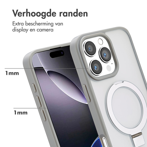 Accezz Ring Stand Backcover met MagSafe iPhone 16 Pro Max - Grey, afbeelding 6