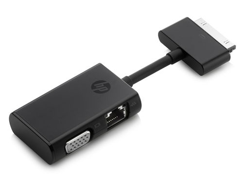 HP Dock Connector to Ethernet & VGA Adapter