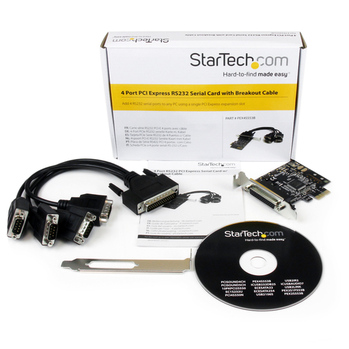 StarTech.com 4 Port RS232 PCI Express Serial Card w/ Breakout Cable – image 9
