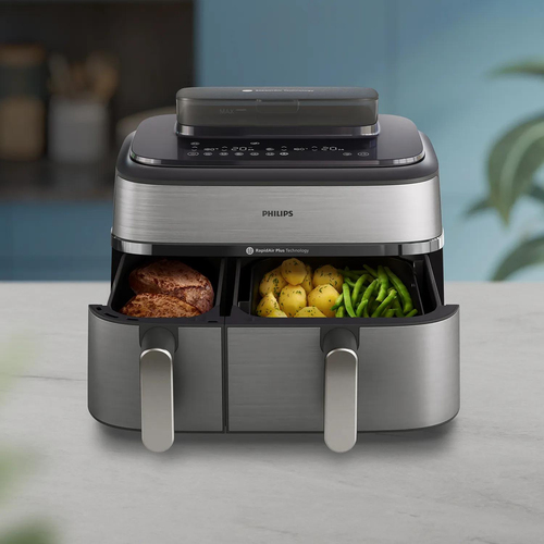 Philips Airfryer 5000 Series Dual Basket NA555/00 – Foto 9 von 11