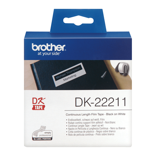 Original Brother DK22211 QL Continuous White Film Tape (29mm) - image 2