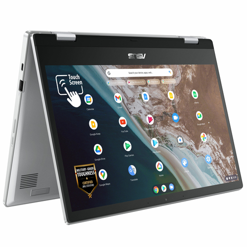 ASUS Chromebook CB1400FKA-EC0038 Intel® Pentium® Silver N6000 Хромбук 35,6 cm (14") Сенсорный экран Full HD 8 GB LPDDR4x-SDRAM 64 GB eMMC Wi-Fi 6 (802.11ax) ChromeOS Серебристый